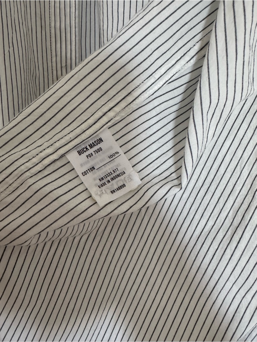 Buck Mason Striped Button-Down Shirt - Picture 7 of 7